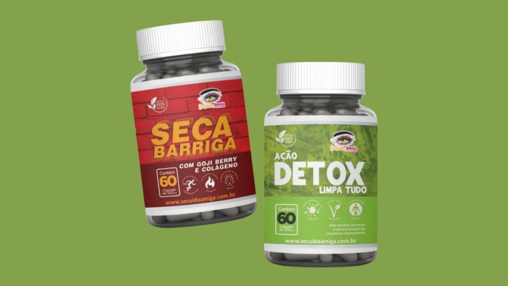 COMBO SECA BARRIGA + AÇÃO DETOX Funciona Bula, Composição, Ingredientes, Fórmula, preço, Comprar